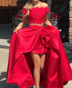 Sherri Hill Bright Red Size 0 Side Slit Mini Prom Straight Dress on Queenly