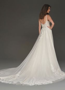 Style 11954 Impression White Size 6 Tulle Floor Length Ivory Short Height Corset A-line Dress on Queenly