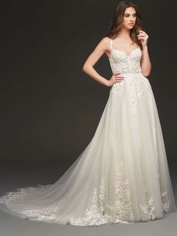 Style 11954 Impression White Size 6 Tulle Floor Length Ivory Short Height Corset A-line Dress on Queenly