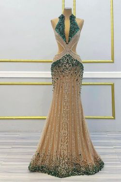 Rian Fernandez Green Size 2 Floor Length Straight Dress on Queenly
