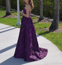 Clarisse Purple Size 2 Corset Jersey Ball gown on Queenly