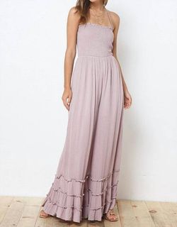 Style 1-1028491068-3471 Illa Illa Purple Size 4 Floor Length Jewelled Lavender Tall Height Jumpsuit Dress on Queenly