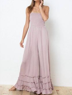 Style 1-1028491068-3471 Illa Illa Purple Size 4 Ruffles Lavender Jumpsuit Dress on Queenly