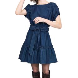 Style 1-1072711298-3236 Inclan Blue Size 4 Free Shipping Tall Height Cocktail Dress on Queenly