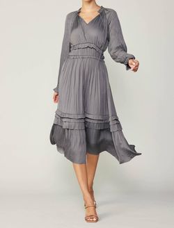 Style 1-1074069572-3236 current air Gray Size 4 Free Shipping Polyester Long Sleeve Cocktail Dress on Queenly