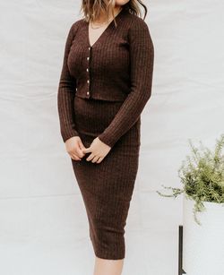Style 1-150009959-2696 LUSH Brown Size 12 Jersey Polyester Plus Size Cocktail Dress on Queenly