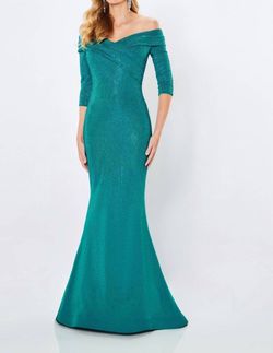 Style 1-1528654538-397 Montage by Mon Cheri Green Size 14 Flare Train Plus Size Mermaid Dress on Queenly