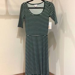 Style 1-1627480782-3855 LuLaRoe Green Size 0 Tall Height Spandex Cocktail Dress on Queenly