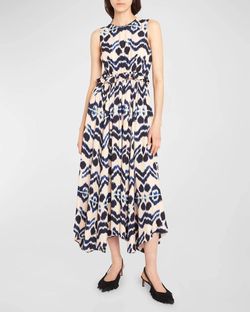 Style 1-1804281020-1498 Ulla Johnson Multicolor Size 4 Ruffles Floor Length Straight Dress on Queenly
