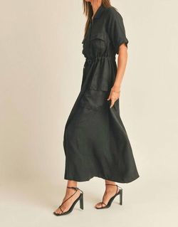 Style 1-1807498780-3011 MIOU MUSE Black Size 8 Pockets Tall Height Side slit Dress on Queenly