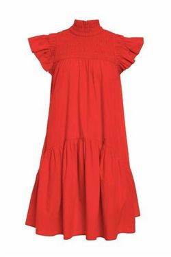 Style 1-2154158708-2793 LOVE THE LABEL Red Size 12 Pockets Summer Tall Height Mini Cocktail Dress on Queenly