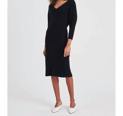 Style 1-2406314032-2901 White + Warren Black Tie Size 8 Tall Height Cocktail Dress on Queenly
