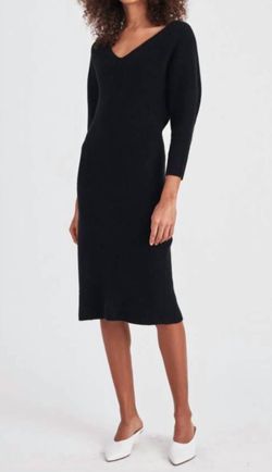 Style 1-2406314032-2901 White + Warren Black Size 8 V Neck Tall Height Straight Cocktail Dress on Queenly