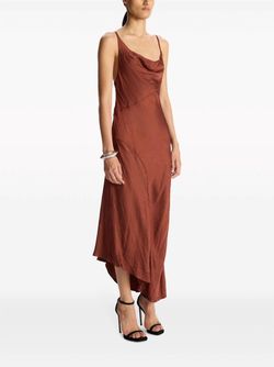 Style 1-2466802948-649 A.L.C. Red Size 2 Vintage Satin High Low Cocktail Dress on Queenly
