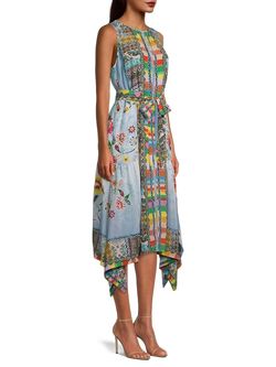 Style 1-2611951849-3472 Johnny Was Multicolor Size 4 Free Shipping Tall Height Cocktail Dress on Queenly