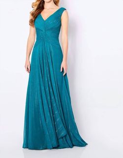 Style 1-2865459311-491 Cameron Blake Green Size 16 Tulle Floor Length Shiny A-line Dress on Queenly