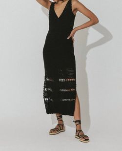 Style 1-2938835644-2696 Cleobella Black Size 12 V Neck Free Shipping Tall Height Cocktail Dress on Queenly