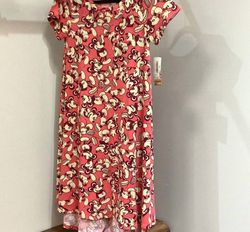 Style 1-3264870818-3973 LuLaRoe Orange Size 0 Mini Polyester High Low Cocktail Dress on Queenly