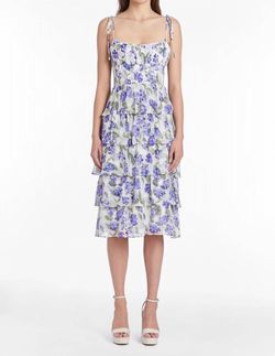 Style 1-3495318371-2696 Amanda Uprichard Purple Size 12 Floral Polyester Tall Height Cocktail Dress on Queenly