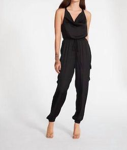 Style 1-3538035422-2696 STEVE MADDEN Black Size 12 Pockets Jumpsuit Dress on Queenly