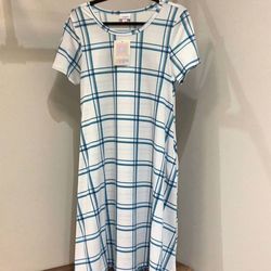 Style 1-364707989-3471 LuLaRoe White Size 4 Free Shipping Floor Length Straight Dress on Queenly
