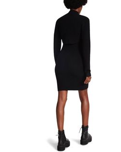 Style 1-3771068367-2696 STEVE MADDEN Black Size 12 Plus Size Mini Cocktail Dress on Queenly