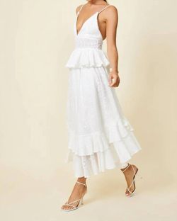 Style 1-392014580-2901 line and dot White Size 8 Bridgerton Military A-line Dress on Queenly