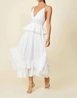 Style 1-392014580-2901 line and dot White Size 8 Bridgerton A-line Dress on Queenly