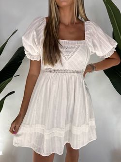 Style 1-3960797584-3236 RESET by Jane Nude Size 4 Tall Height Mini Sleeves Cocktail Dress on Queenly