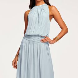 Style 1-4164667869-2696 Ramy Brook Blue Size 12 Fitted Tall Height Polyester Cocktail Dress on Queenly
