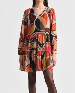 Style 1-4174660261-2791 MOLLY BRACKEN Multicolor Size 12 Long Sleeve Cocktail Dress on Queenly