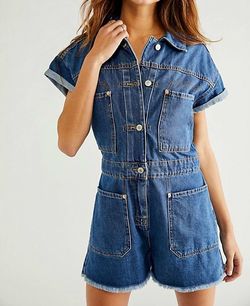 Style 1-419028796-5460 Free People Blue Size 12 Sorority Jumpsuit Dress on Queenly