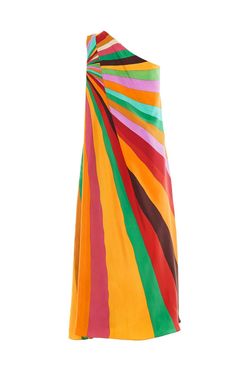 Style 1-4238010180-2901 La DOUBLEJ Multicolor Size 8 One Shoulder Cocktail Dress on Queenly