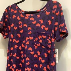 Style 1-4248703798-3855 LuLaRoe Purple Size 0 Free Shipping High Low Polyester Cocktail Dress on Queenly
