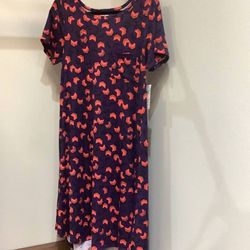 Style 1-4248703798-3855 LuLaRoe Purple Size 0 Jersey Tall Height Polyester Cocktail Dress on Queenly