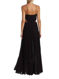 Style 1-4270642896-5 AMUR Black Size 0 Cut Out 1-4270642896-5 Polyester Side slit Dress on Queenly