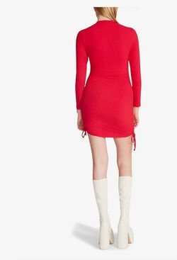 Style 1-506381358-2901 STEVE MADDEN Red Size 8 Sleeves Mini Cocktail Dress on Queenly