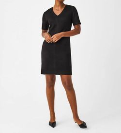 Style 1-577823149-2901 Spanx Black Size 8 Summer Jersey Tall Height Cocktail Dress on Queenly