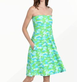 Style 1-671675865-3236 Southwind Light Green Size 4 Jersey Strapless Cocktail Dress on Queenly