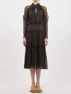 Style 1-774025572-1901 Ulla Johnson Black Size 6 Long Sleeve Polyester Tall Height Pageant Cocktail Dress on Queenly