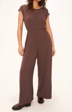 Style 1-844314324-3011 PROJECT SOCIAL T Brown Size 8 Spandex Sleeves Pockets Polyester Jumpsuit Dress on Queenly