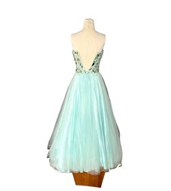 Terani Couture Green Size 2 Pageant Jersey Medium Height Prom Ball gown on Queenly