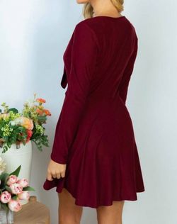 Style 1-1034240536-2791 White Birch Red Size 12 Mini Burgundy Plus Size Cocktail Dress on Queenly