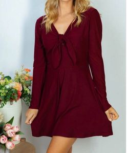 Style 1-1034240536-2791 White Birch Red Size 12 Mini Burgundy Plus Size Cocktail Dress on Queenly