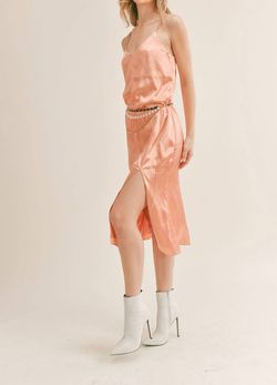 Style 1-10670111-3471 SAGE THE LABEL Orange Size 4 Tall Height Peach Cocktail Dress on Queenly