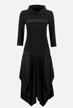 Style 1-1460876147-2168 Joseph Ribkoff Black Size 8 Polyester Pockets Tall Height Cocktail Dress on Queenly