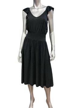 Style 1-1646573382-2696 Nation LTD Black Size 12 Ruffles Polyester Cocktail Dress on Queenly