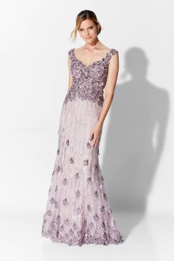 Style 1-1755750367-651 Ivonne D Pink Size 20 V Neck Pageant Wedding Guest Lace Straight Dress on Queenly