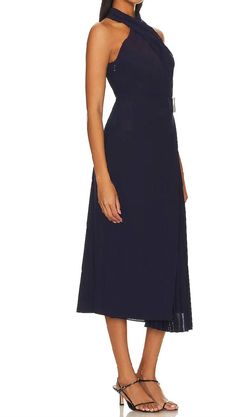 Style 1-1975818126-1901 A.L.C. Blue Size 6 Keyhole Belt Cocktail Dress on Queenly