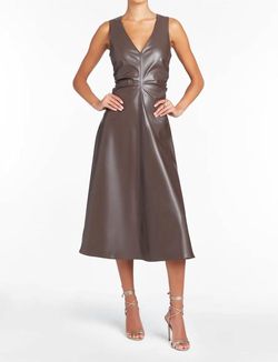 Style 1-1984200062-3855 Amanda Uprichard Brown Size 0 A-line Cocktail Dress on Queenly